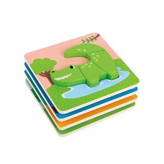 Lelin® Dierenpuzzel 4-in-1 Legpuzzel